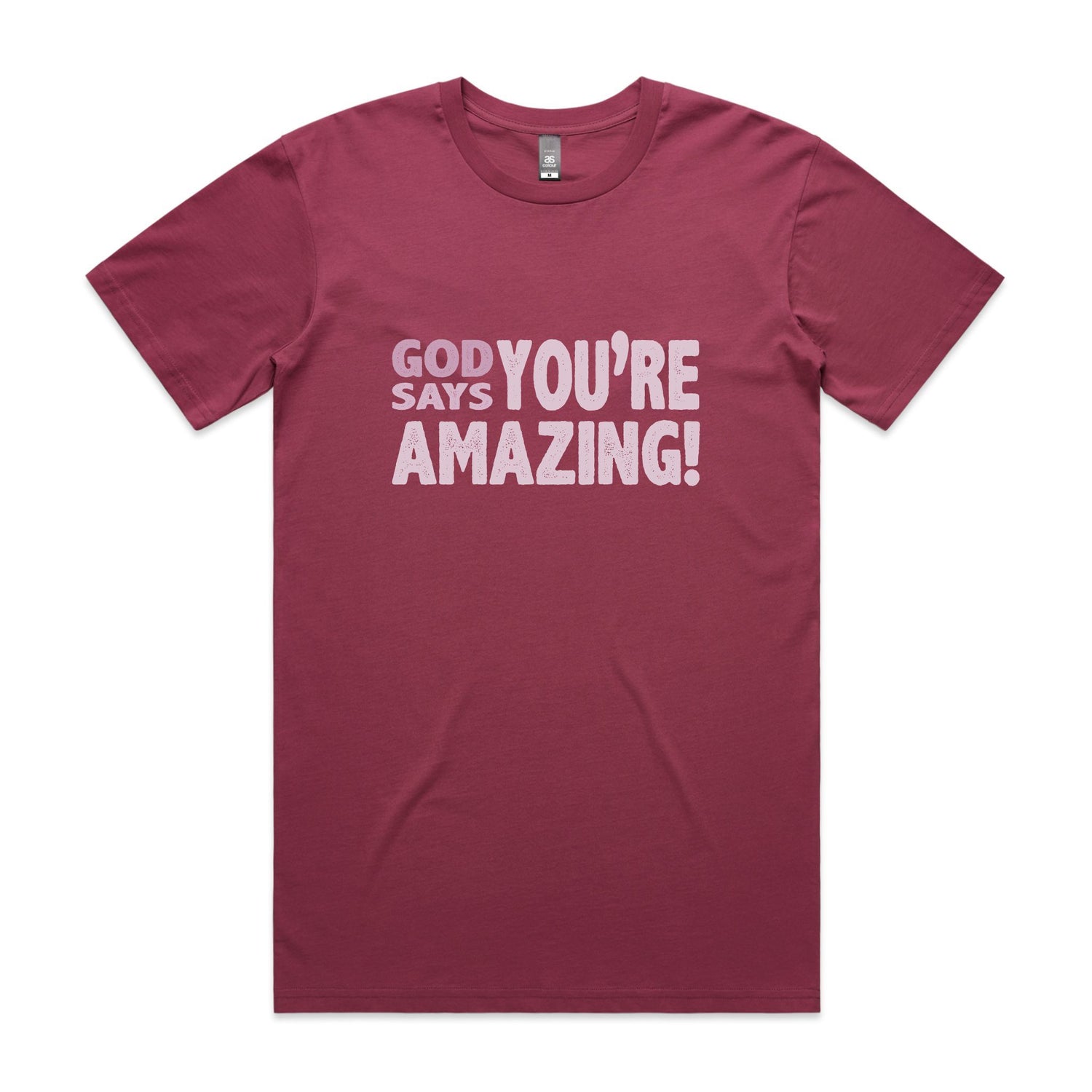 God says you're amazing Men's staple tee from God Speaks Back