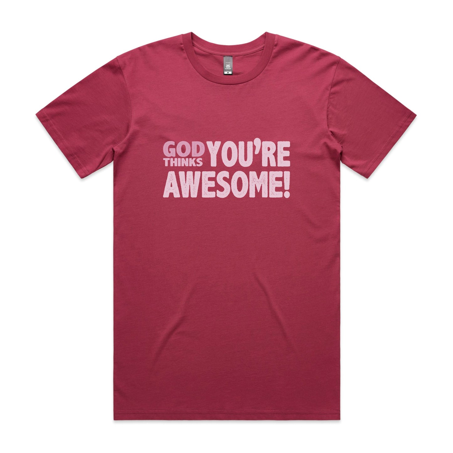 God thinks you're awesome Men's staple tee from God Speaks Back