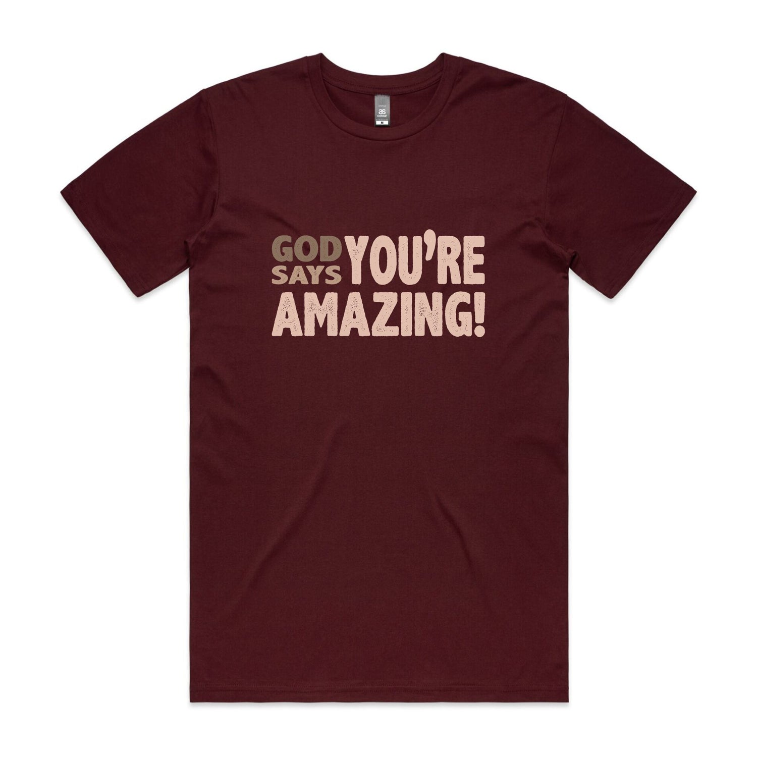 God says you're amazing Men's staple tee from God Speaks Back