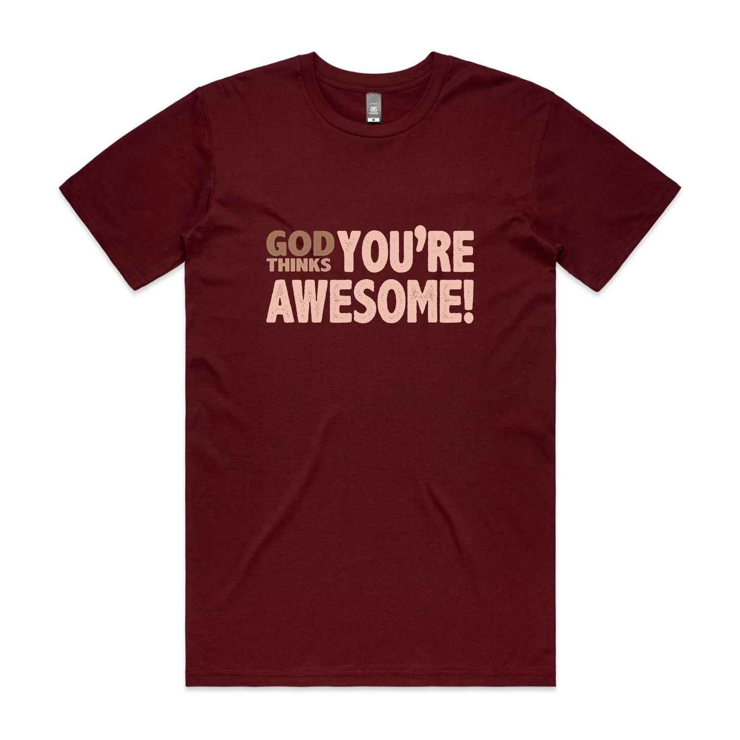 God thinks you're awesome Men's staple tee from God Speaks Back