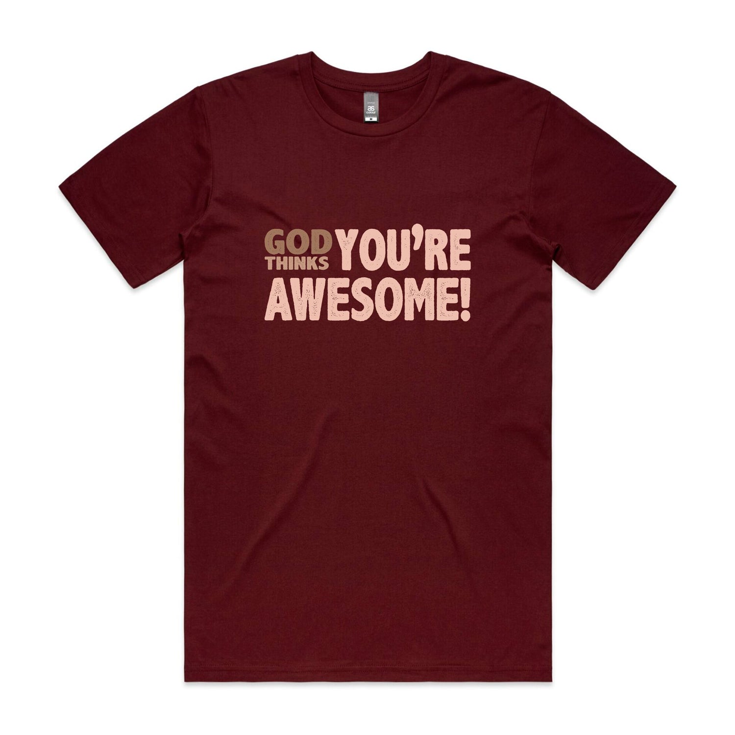 God thinks you're awesome Men's staple tee from God Speaks Back