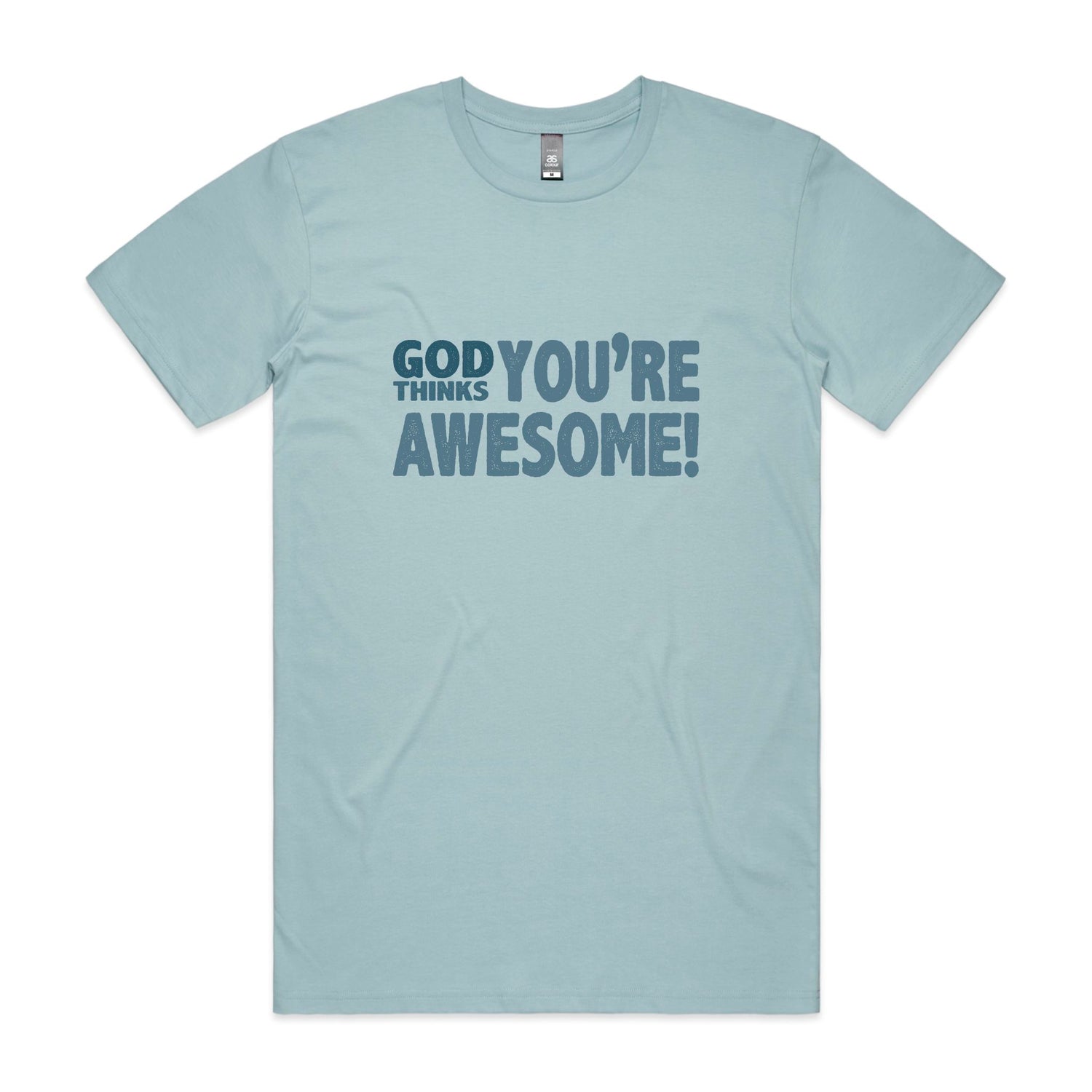 God thinks you're awesome Men's staple tee from God Speaks Back