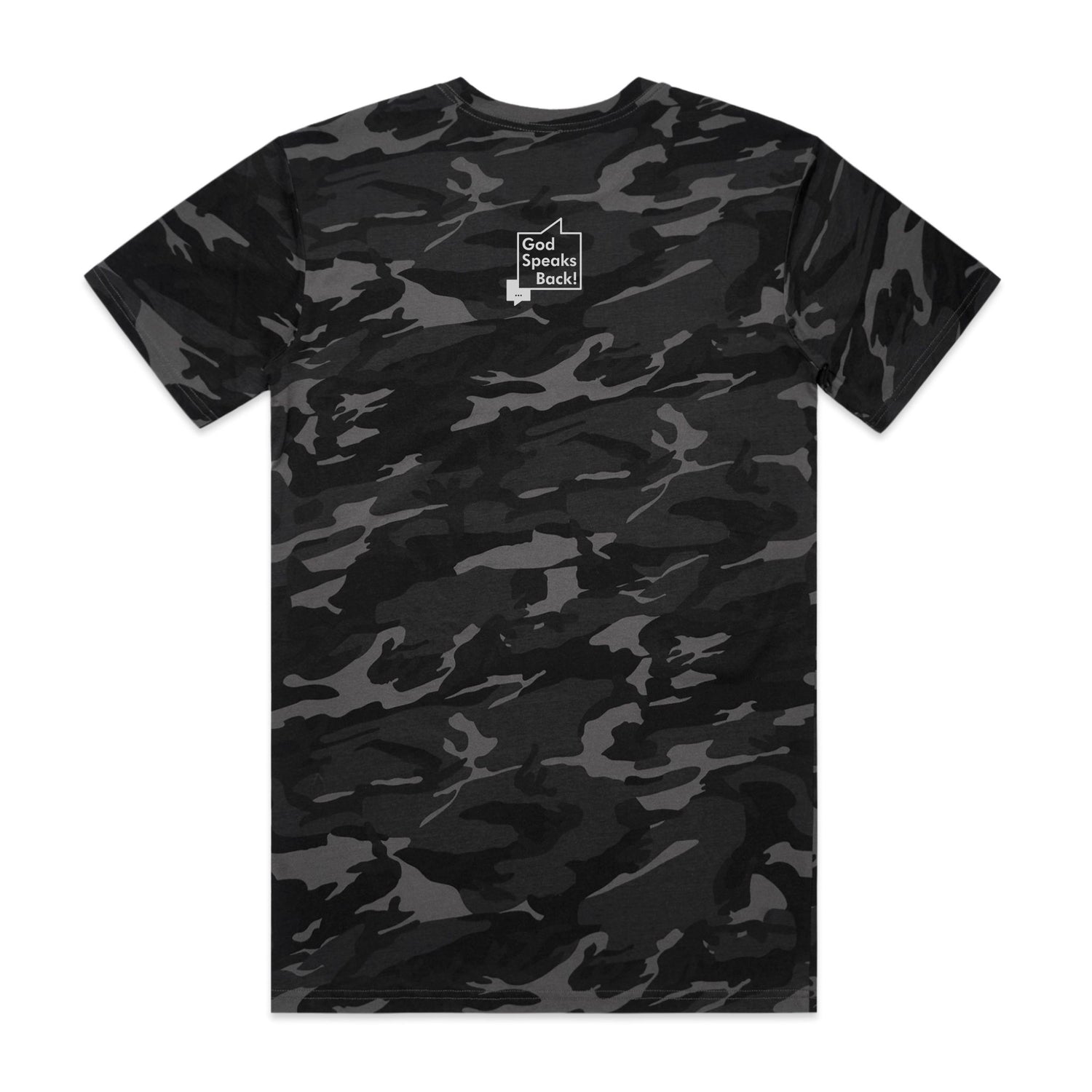 God calls you a warrior Men's camo tee from God Speaks Back